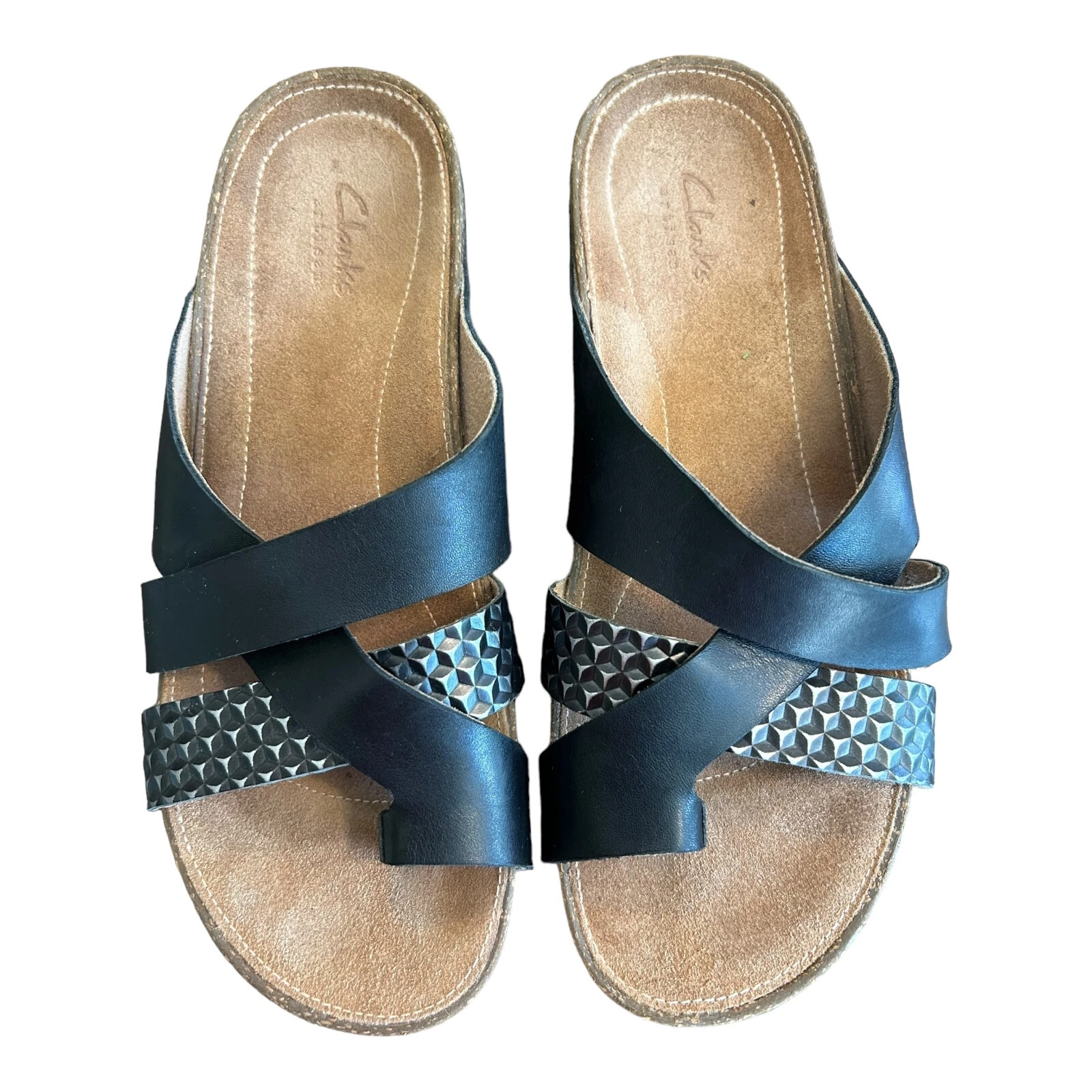 Sandali donna Clarks Artisan 8 neri pelle punta anello gotico steampunk comodi