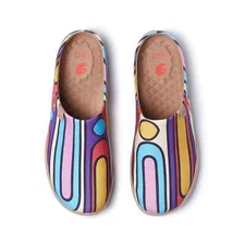 Women Size 5-11 UIN Slip On Shoes Canvas Comfortable Loafers "Popsicle Time"