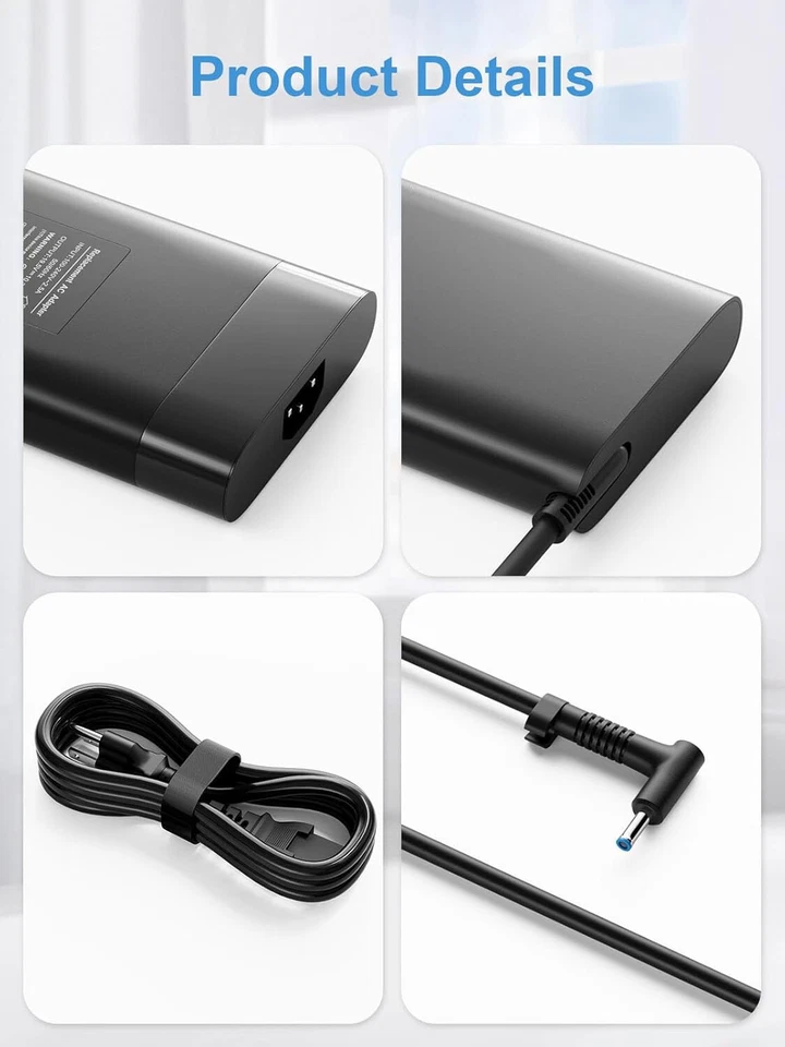 200W 19.5V Laptop Charger for HP Victus Omen Pavilion Gaming ZBook Fury Studio - Image 4 of 4
