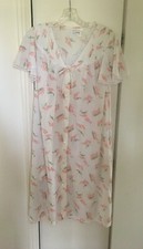  BC Womens JC Penney Duster House Coat Robe Cotton Blend Made in USA Sz Small