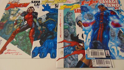 X-Treme X-Men #1 2 3 4 SAVAGE LAND SET (2001) Claremont SIGNED BY KEVIN SHARPE