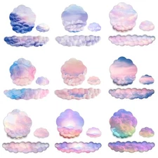 Ergonomic Mouse Pad Wrist Support & Keyboard Wrist Pad & Coater Set - Cloud