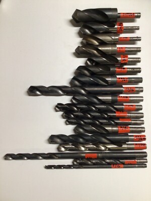 HSS Twist Drill Bits Sizes: 1/2'' to 1-23/64'' (21-sizes of various lengths)