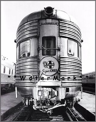 Santa Fe Railroad 1940 Super Chief Vintage Poster Print Retro Style B&W Art