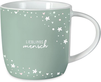 Kaffeetasse Lieblingsmensch 300 Ml - Weiß Porzellan Mit Spruch