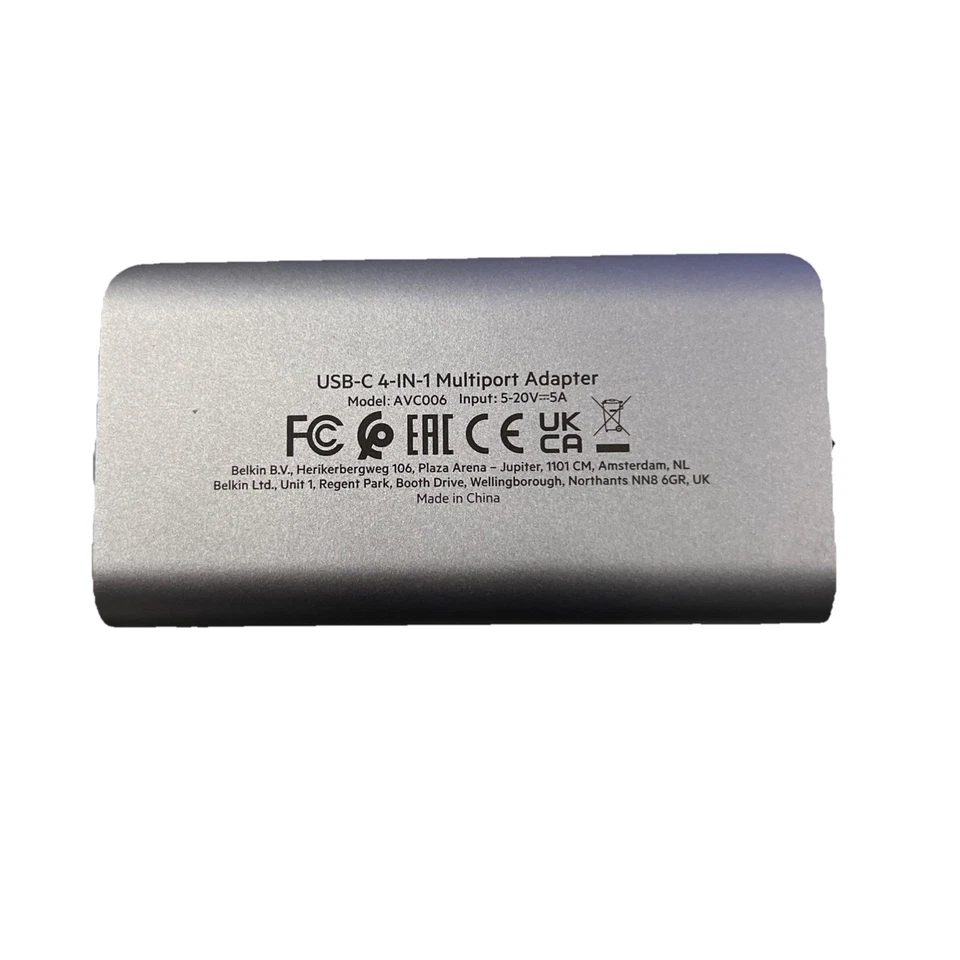 Belkin USB-C Hub 4-in-1 Multiport Adapter with 4K HDMI, USB C, 2x USB A 3.0 - Image 3 of 4