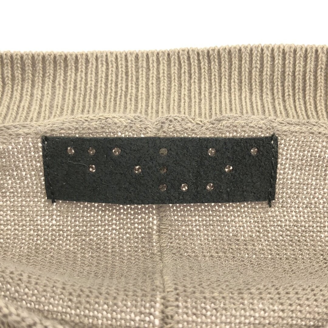 DEVOA Devore Cotton Long Sleeve Knit Sweater Beig… - image 3