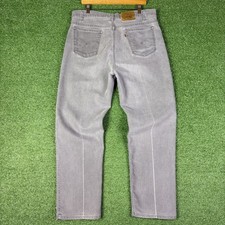 Vintage 1995 Levis 540 Relaxed Fit Grey Gold Tab Denim Jeans 90s Men's 36x29