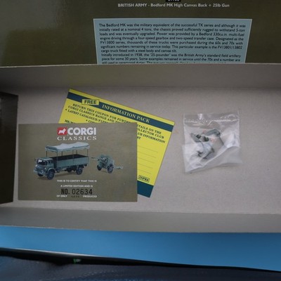 Corgi Classics 69902 - Bedford MK + Canon 25lb - Edition Limitée 1/50