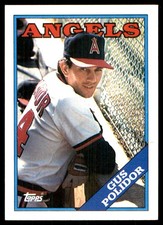 Gus Polidor 1988 Topps California Angels MLB READ FREE SHIPPING AutographDen