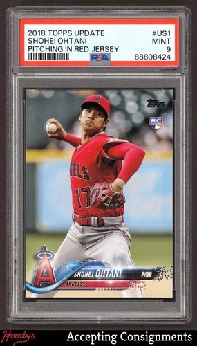 2018 Topps Update #US1 Shohei Ohtani RC ROOKIE ANGELS PSA 9 MINT
