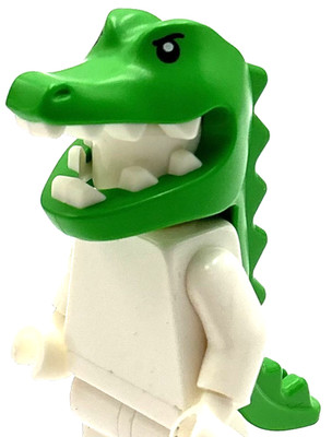 Lego New Bright Green Minifigure Headgear Head Cover Costume Crocodile Head