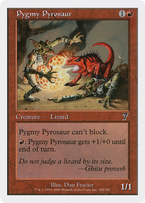 Pygmy Pyrosaur #208 (LP) 7th Edition 7ED Magic MTG