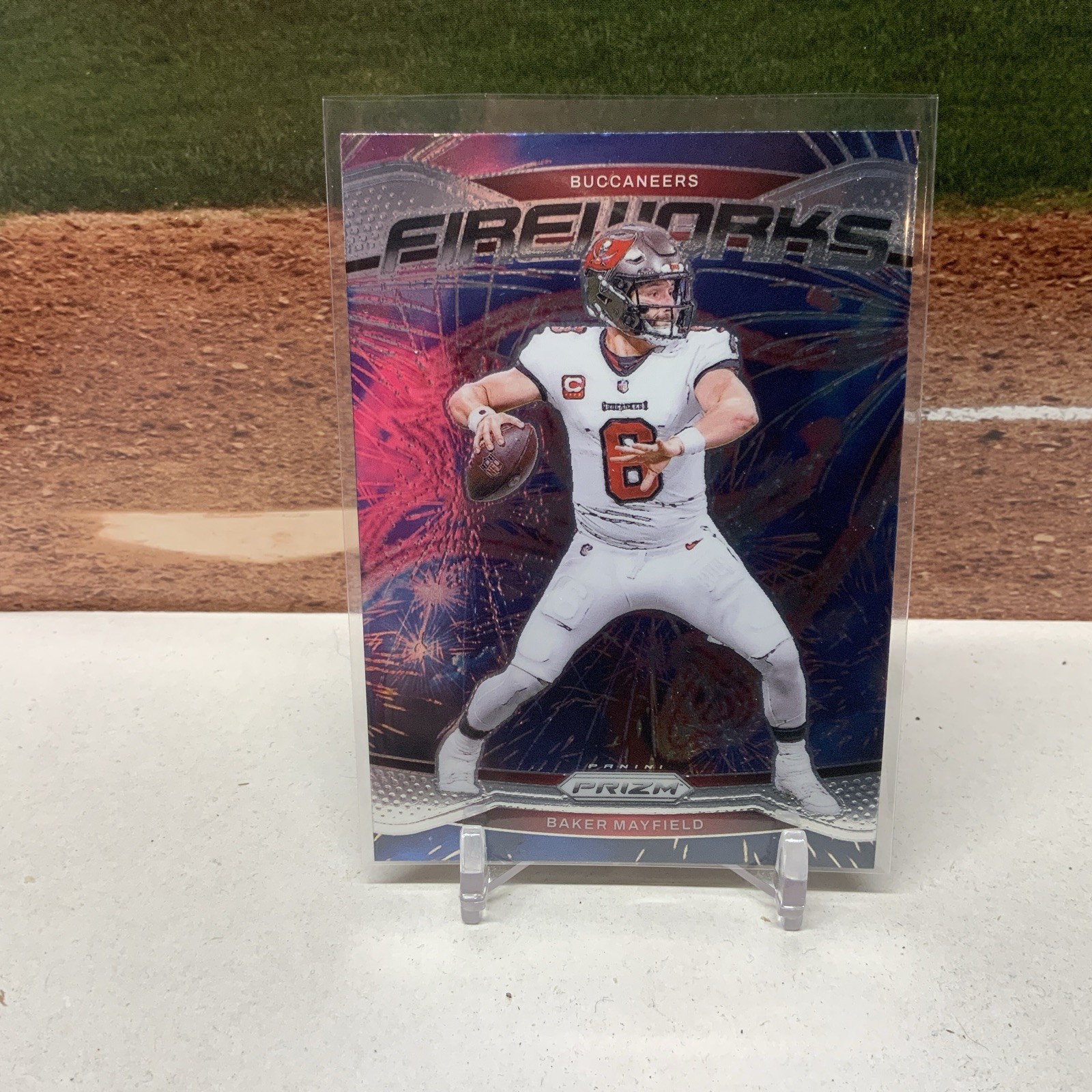 2024 Panini Prizm Fireworks Baker Mayfield - Tampa Bay Buccaneers