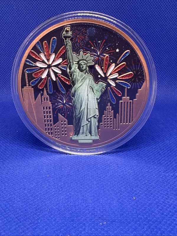 5 oz Copper 2025 Independence Day Round .999 Fine 3D Statue of Liberty Capsule