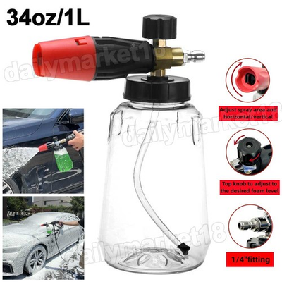 #ad Snow Foam Lance Cannon Soap Bottle Sprayer For Pressure Washer Gun Jet Car Wash $17.94