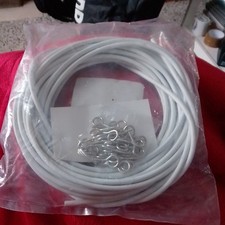 Dikots Net Curtain Wire and Hooks Set - 10M Curtain wire kit with 25 Eyes & 25 