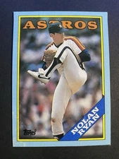 1988 Topps Baseball Box Bottom Nolan Ryan Houston Astros Card #N.. Hall of Famer