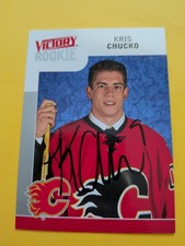 Kris Chucko Signed Calgary Flames Rookie Card. rookie card picture