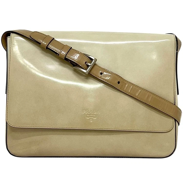 Pre-owned Prada SPAZZOLATO SFUM Beige Cammello Gradient Shoulder Bag (B7160) in