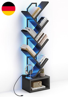 Coleshome BüCherregal Im Baumform, Standregal Mit 6 Ebenen, BüCherregal Holz Mit