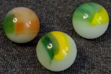Vintage Akro Agate Patch Set Of 3 Marbles 11/16" - Mint Condition 626001