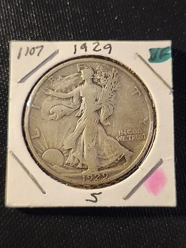 1929-S Walking Liberty Half Dollar In Fine Condition