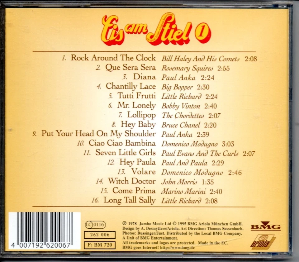 CD: EIS AM STIEL 1 (Original Soundtrack) (BMG 262006) 1978/1995 - Bild 2 von 2