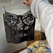 Vintage Victorias Secret 80s Floral Corset Bustier