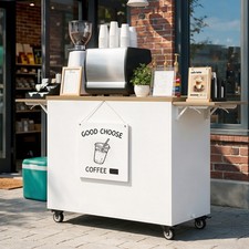 Portable Coffee Cart with Wheels for Events, Weddings  Pop Ups