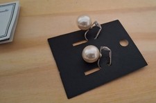Boucles d'oreille perles d'eau douce de Chine 4-4,5 mm avec certificat...