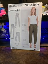 Simplicity Sewing Pattern 8842 Misses Pants Slim Curvy Size 16-24