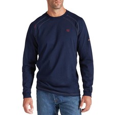 Ariat - Men's Long Sleeve FR Crew Shirt - Navy Large