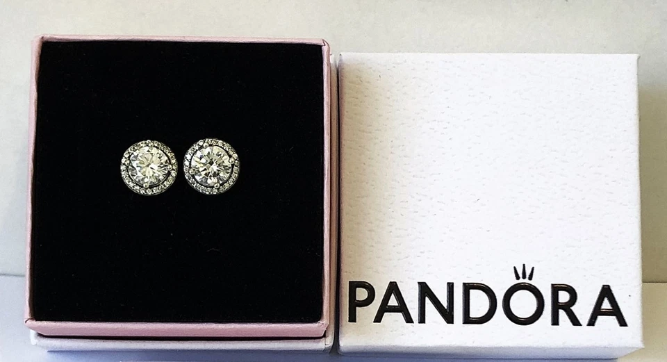 New Pandora Round Sparkle Stud Earrings - 296272CZ - Box, Cloth & Express Post - image 3 of 4