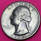 1932-S Washington Head Silver Quarter 25C