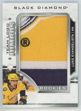 2023-24 Upper Deck Black Diamond Rookie Team Logo Patches Luke Evangelista