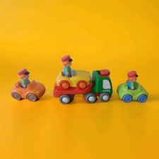 Elc Early Learning Centre Happyland Bundle 3 cars,Car Transporter,Plus 4 figures