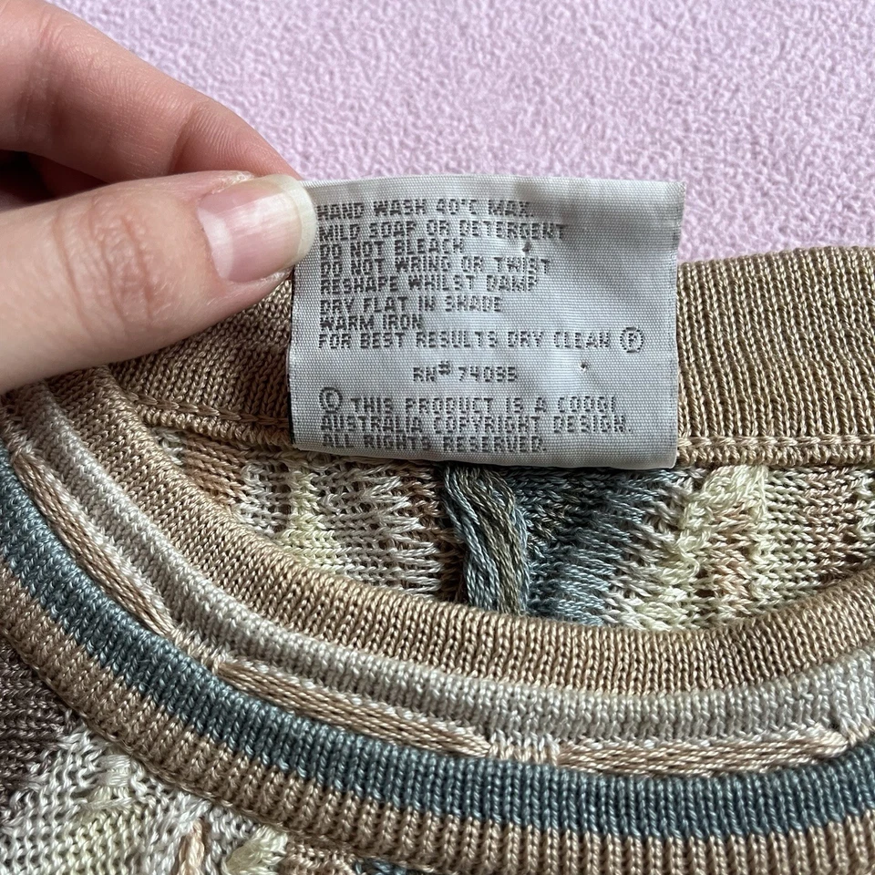 AUTÉNTICO COOGI DE COLECCIÓN Suéter Para Hombre Talla Pequeña 100% Algodón Foto 3 de 4