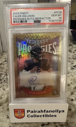 2024 Topps Finest - Prodigies Refractor Auto Caleb Williams RC - Rookie PSA 10