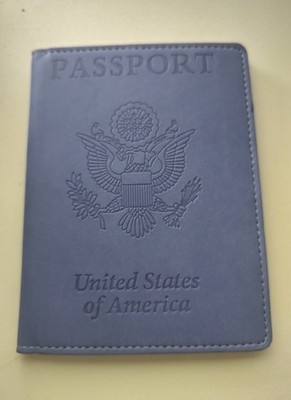 Purple US Passport Cover Wallet Case ID Holder Cruise Papers