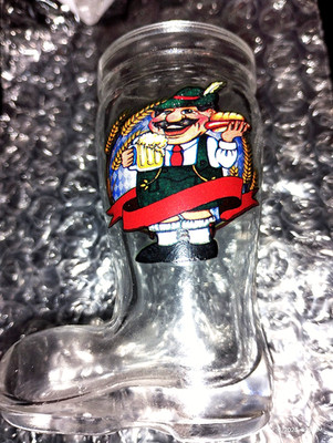 LOT of 8. 1.5 oz, Beer BOOT SHOT Glass,3'' tall,German Bavarian,Oktoberfest.01