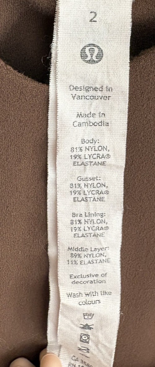 Lululemon Align Bodysuit 25" Java Size 2 View 6