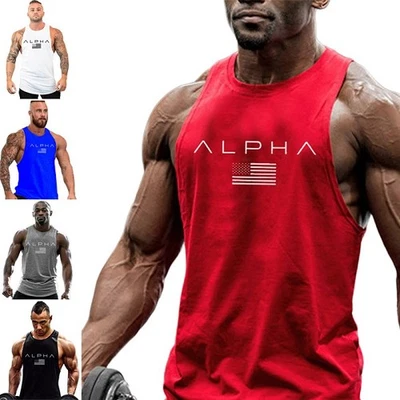 Tank top Herren Bodybuilding Mode Tank Tops Ärmellose Shirt Sport Fitness Weste - Bild 1 von 2