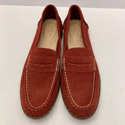 NWOT Sperry Top-Sider Womens 10 Seaport Penny Suede Loafer Wine STS84515