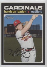 2020 Topps Heritage French Text Back Harrison Bader #80 3b3