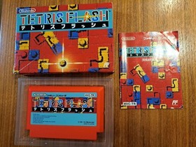 Terminal Cleaned Tetris Flash Famicom Box Instructions with Plastic Case Nintend