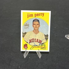 Jim Perry Autograph 2001 Topps Archives Auto Cleveland Indians 1959 Reprint