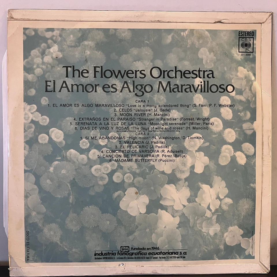 Flowers Orchestra - El Amor Es Algo Mara (Cheesecake) - 12" Vinyl Record LP - G+ - Image 2 of 3