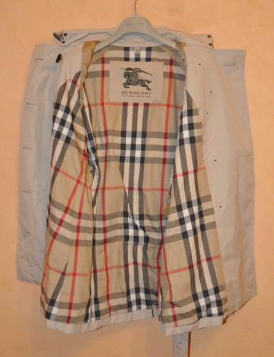 Burberry Chelsea Women's Beige Short Nova Check Trench Coat Size USA 10 UK 12 - Picture 12 of 18