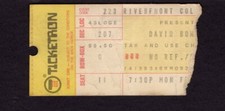 1976 David Bowie Concert Ticket Stub Isolar Tour Riverfront Coliseum Cincinnati